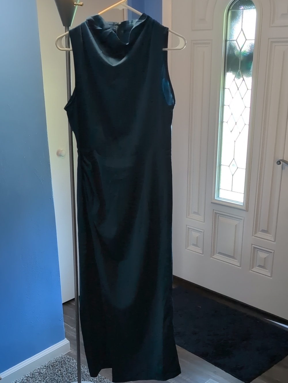 Sleeveless Blue/ Teal Maxi Dress - Elegant Evening Gown Never Worn